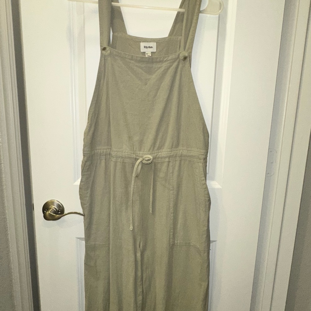 Verona Sage Green Drawstring Wide-Leg Jumpsuit